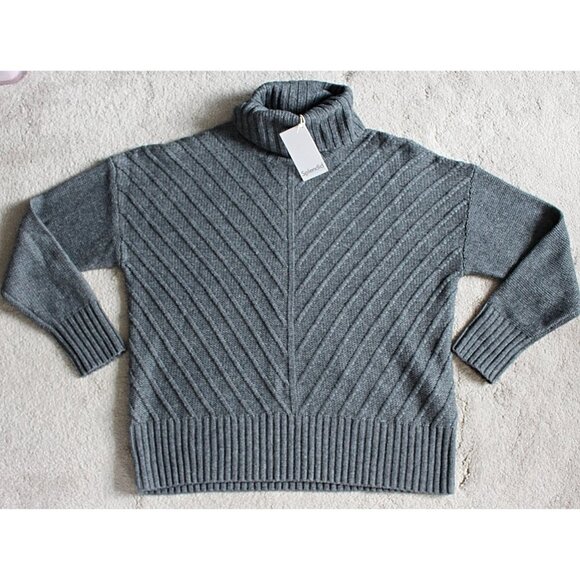 New w/Tags - Splendid Arabella Cowl Neck Pullover, Wool Blend - Grey, Large - Picture 4 of 13